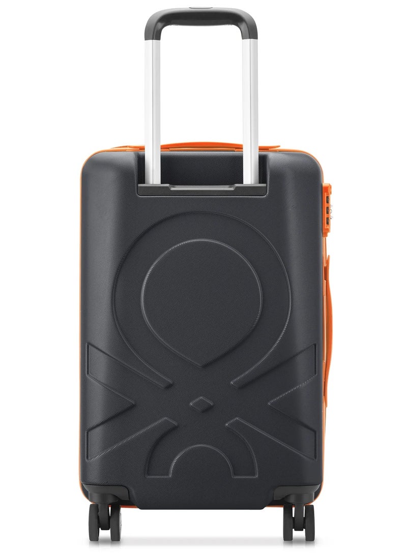 UNITED COLORS OF BENETTON Fabrica 55 Cm 4 Double Wheeled Hardside Non-Expandable Cabin Luggage Trolley Case - Black - Image 4